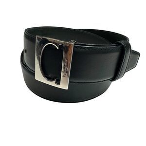 Vintage Salvatore Ferragamo Ladies' Leather Single Gancini Belt, 23